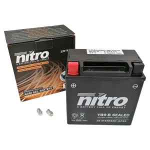 Accu NITRO YB9-B-Sealed 12v-9Ah onderhoudsvrij (incl. gel/zuur) 2T / 4T motoren