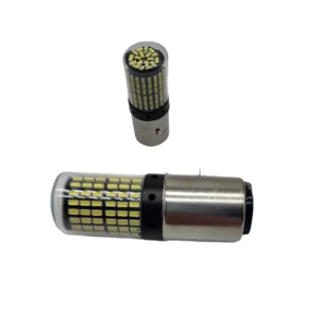 LED Lamp - 12V - H6 / BA20D fitting - 144 ledjes