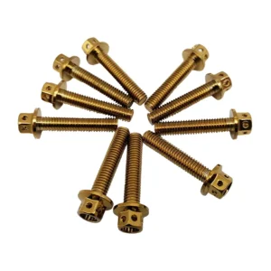 Flens Bouten - M6 x 30 - Carterdeksel - Sprint / Primavera / Zip - Goud - per 10 stuks