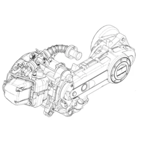 Compleet Motorblok - Sprint / Primavera - 3V iGet - Euro5 - 12"carter - 1U0004805