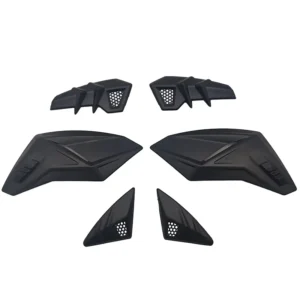 Luchtinlaat Roosterset voor Vito Jet Bruzano helmen - Mat Zwart