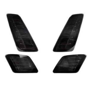 Power1 - Knipperlichtset Voor & Achter - Vespa GTS 125 ~ 300 - Euro5 vanaf Bouwjaar 2023 - Donker Smoke Glas