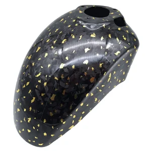 Carbon / Forged Carbon / Forged Carbon Gold - Voorspatbord - Vespa Sprint / Primavera